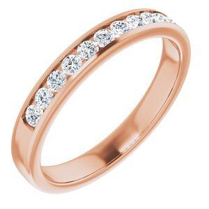 14K Rose 1/2 CTW Diamond Band         - 123133:60022:P