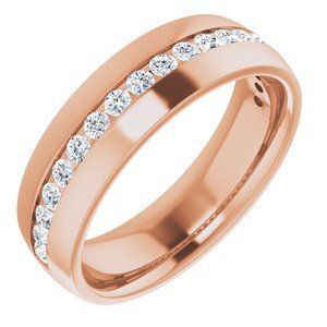 14K Rose 1/2 CTW Diamond Band  - 123307:60005:P