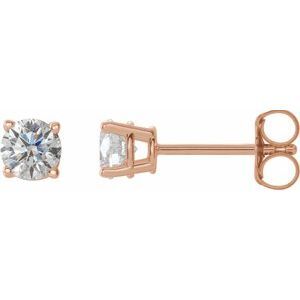 14K Rose 1/2 CTW Diamond Earrings - 1874:60060:P
