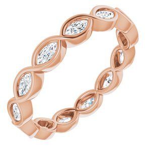 14K Rose 1/2 CTW Diamond Eternity Band  - 123595:60004:P