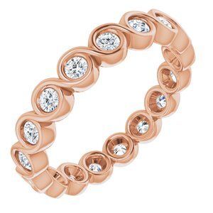 14K Rose 1/2 CTW Diamond Eternity Band  - 123595:60020:P