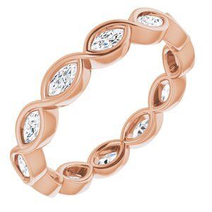 14K Rose 1/2 CTW Diamond Eternity Band  - 123595:60040:P