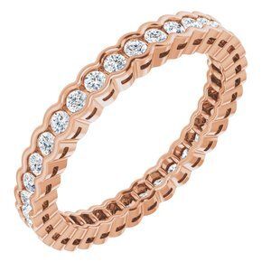 14K Rose 1/2 CTW Diamond Eternity Band  - 123597:60052:P