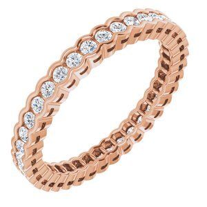 14K Rose 1/2 CTW Diamond Eternity Band  - 123597:60092:P