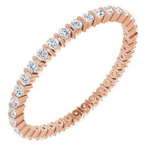 14K Rose 1/2 CTW Diamond Eternity Band  - 123601:60012:P