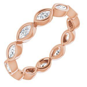 14K Rose 1/2 CTW Diamond Eternity Band - 123624:60012:P