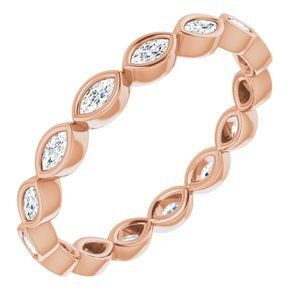 14K Rose 1/2 CTW Diamond Eternity Band - 123624:60016:P