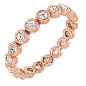 14K Rose 1/2 CTW Diamond Eternity Band - 123624:60032:P