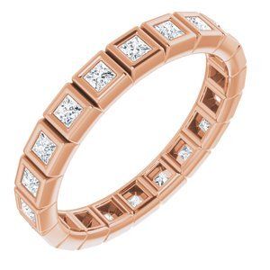 14K Rose 1/2 CTW Diamond Eternity Band - 123624:60052:P
