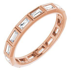 14K Rose 1/2 CTW Diamond Eternity Band - 123624:60084:P