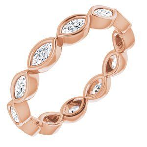 14K Rose 1/2 CTW Diamond Eternity Band   - 123624:60108:P