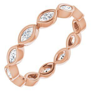 14K Rose 1/2 CTW Diamond Eternity Band  - 123624:60204:P