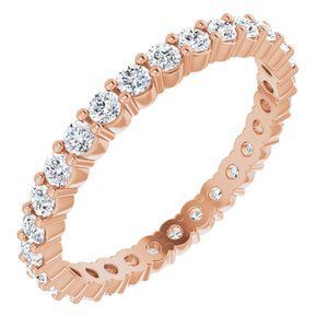 14K Rose 1/2 CTW Diamond Eternity Band Size 5 - 121939:608:P