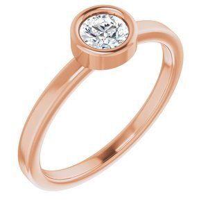 14K Rose 1/3 CT Diamond Ring - 71806:6305:P