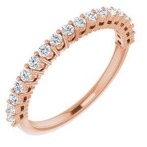 14K Rose 1/3 CTW Diamond Anniversary Band - 122978:60015:P