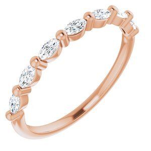14K Rose 1/3 CTW Diamond Anniversary Band   - 123602:6000:P