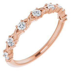 14K Rose 1/3 CTW Diamond Anniversary Band  - 123626:6024:P