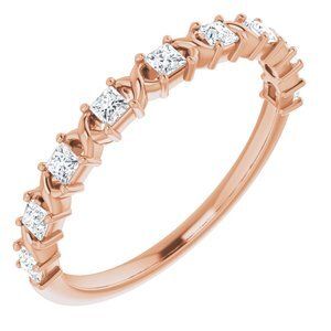 14K Rose 1/3 CTW Diamond Anniversary Band  - 123626:6040:P