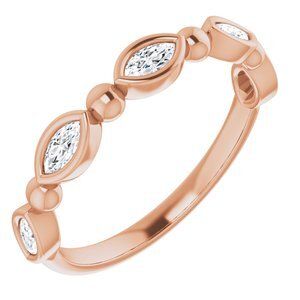14K Rose 1/3 CTW Diamond Anniversary Band  - 123631:6020:P