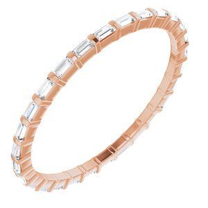 14K Rose 1/3 CTW Diamond Eternity Band  - 123625:60060:P