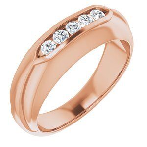 14K Rose 1/3 CTW Diamond Men's Ring  - 9852:6018:P