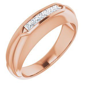 14K Rose 1/3 CTW Diamond Men's Ring  - 9852:6034:P