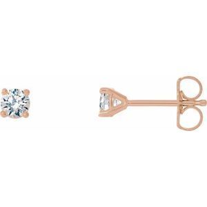 14K Rose 1/4 CTW Diamond 4-Prong Cocktail-Style Earrings - 29762:6038:P