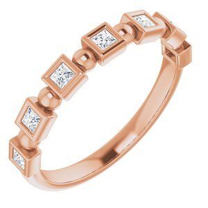 14K Rose 1/4 CTW Diamond Anniversary Band  - 123631:6052:P