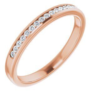 14K Rose 1/4 CTW Diamond Band       - 123133:60018:P