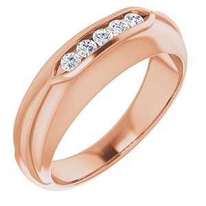 14K Rose 1/4 CTW Diamond Men's Ring  - 9852:6014:P