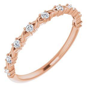 14K Rose 1/5 CTW Diamond Anniversary Band  - 123626:6016:P