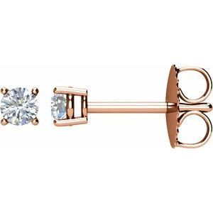 14K Rose 1/5 CTW Diamond Earrings - 1874:60051:P