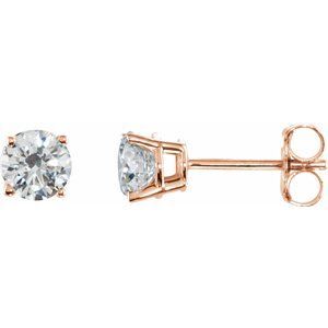 14K Rose 1/5 CTW Diamond Earrings  - 1874:70221:P