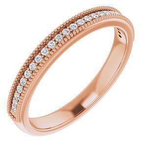 14K Rose 1.5 mm Round 1/4 CTW Diamond Anniversary Band - 122979:60020:P