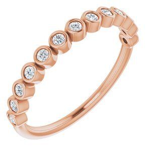 14K Rose 1/6 CTW Diamond Anniversary Band - 122968:602:P