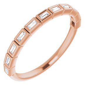 14K Rose 1/6 CTW Diamond Anniversary Band  - 122968:6048:P