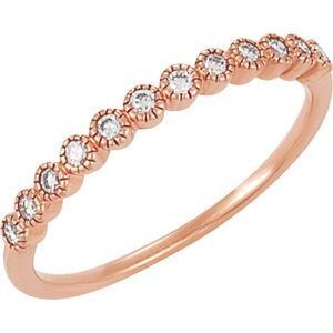 14K Rose 1/6 CTW Diamond Anniversary Band Size 7 - 63008:291940:P