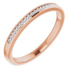 14K Rose 1/6 CTW Diamond Band          - 123133:60016:P