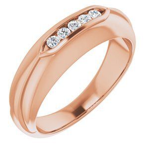14K Rose 1/6 CTW Diamond Men's Ring   - 9852:6002:P