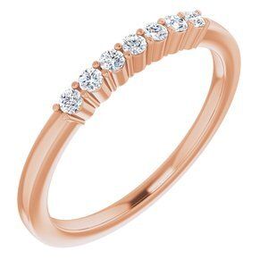 14K Rose 1/8 CTW Diamond Anniversary Band - 122844:60013:P