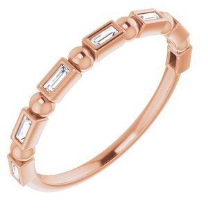 14K Rose 1/8 CTW Diamond Anniversary Band  - 123631:6076:P