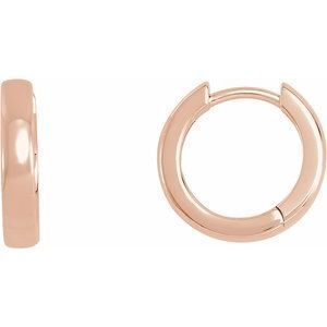 14K Rose 14 mm Hinged Hoop Earrings - 20007:6000:P