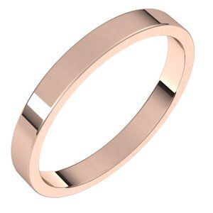 14K Rose 2.5 mm Flat Band Size 10 - F10:652:P