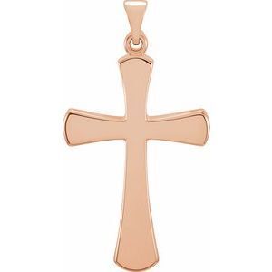 14K Rose 28.5x19 mm Cross Pendant - R41276:3054290:P