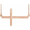14K Rose 28x16.2 mm Sideways Cross 16-18" Necklace - R45323:1010:P