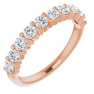 14K Rose 3/4 CTW Diamond Anniversary Band - 122877:60083:P