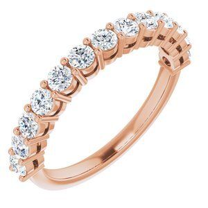 14K Rose 3/4 CTW Diamond Anniversary Band - 122978:60018:P