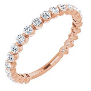 14K Rose 3/4 CTW Diamond Anniversary Band - 123013:603:P