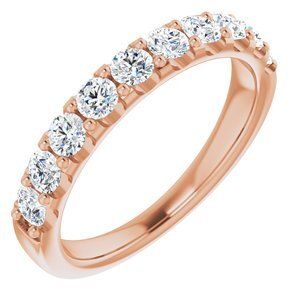 14K Rose 3/4 CTW Diamond Anniversary Band  - 123041:610:P