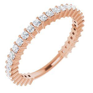 14K Rose 3/4 CTW Diamond Anniversary Band - 123655:6018:P